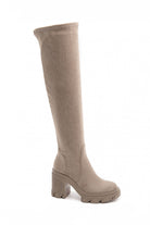 Tanya Taupe Suedette Knee High Boots