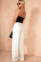 Tanya White Lace Wide Leg Trousers