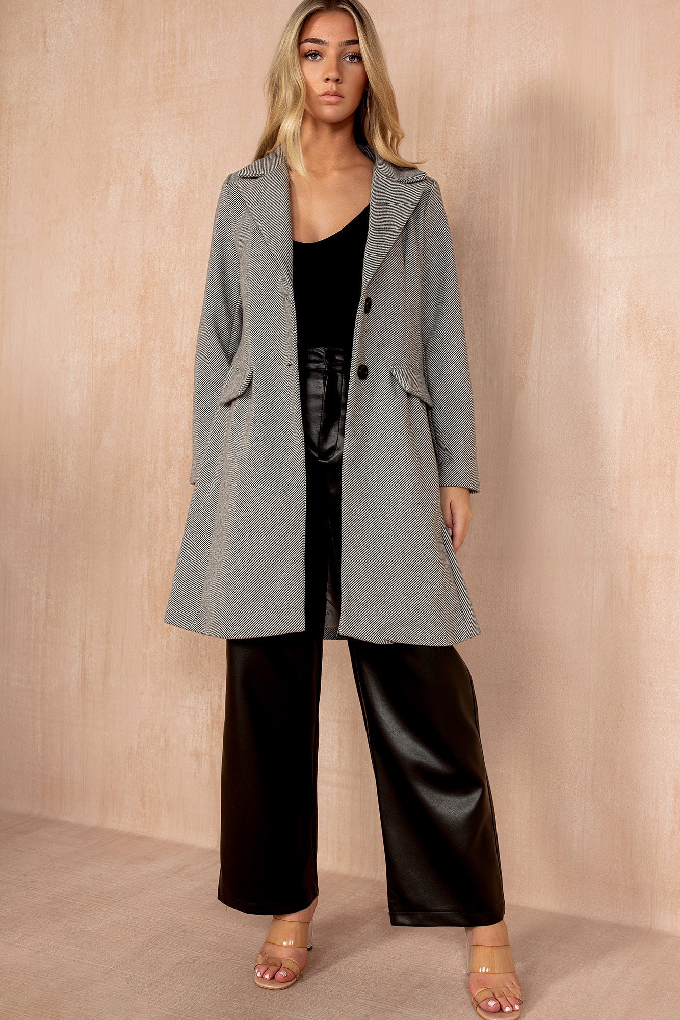 Tatum Monochrome Longline Coat
