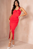 Taylor Red Slinky Dress