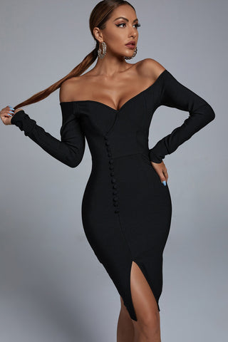 Terra Black Bardot Dress