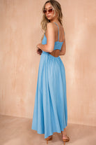 Thalia Blue Cut Out Maxi Dress