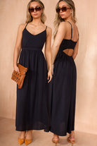 Thalia Navy Cut Out Maxi Dress