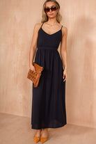 Thalia Navy Cut Out Maxi Dress