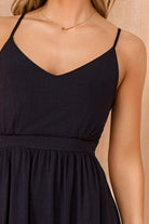 Thalia Navy Cut Out Maxi Dress