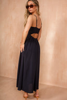 Thalia Navy Cut Out Maxi Dress