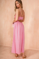 Thalia Pink Cut Out Maxi Dress