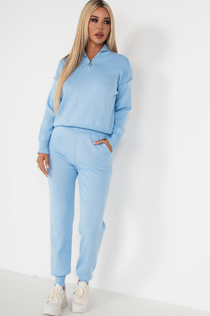 Thelma Blue Knit Co Ord