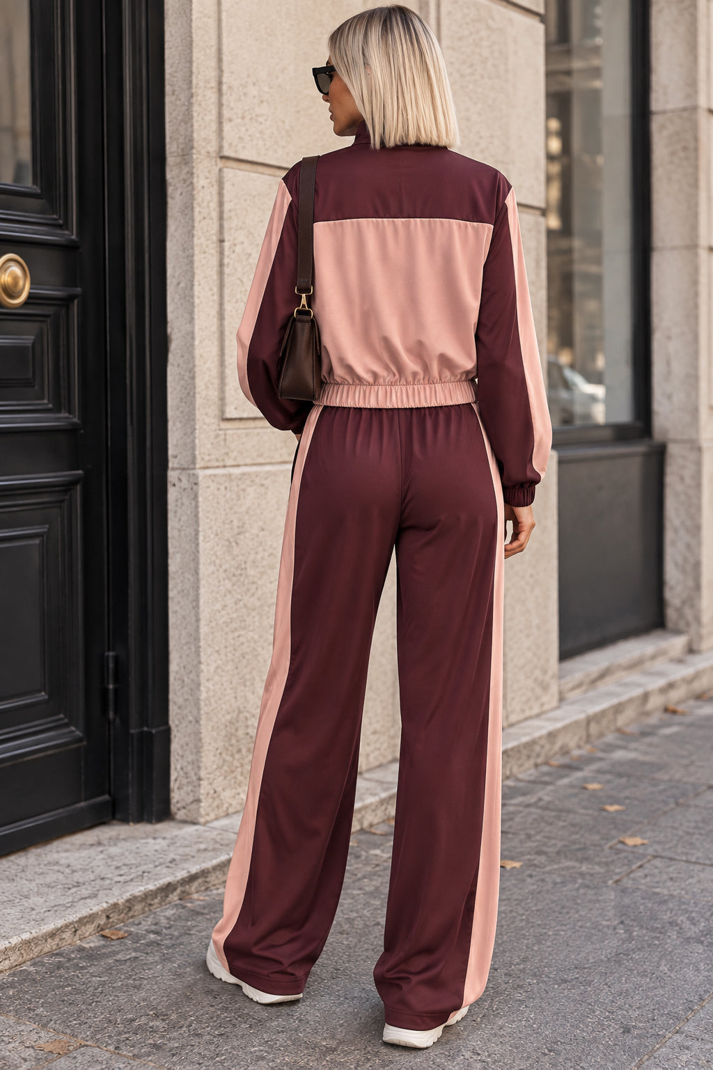 Theo Burgundy Striped Tracksuit