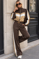 Theo Chocolate Striped Tracksuit