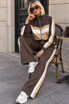 Theo Chocolate Striped Tracksuit