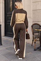 Theo Chocolate Striped Tracksuit
