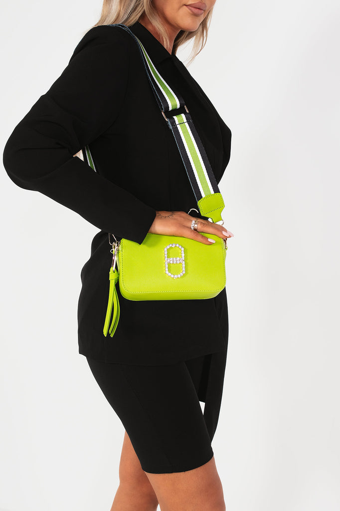 Tianna Lime Green Cross Body Bag