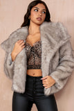 Tiara Stone Faux Fur Coat