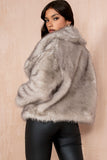 Tiara Stone Faux Fur Coat