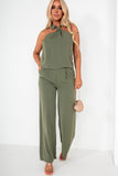 Tillie Khaki Halter Neck Co Ord