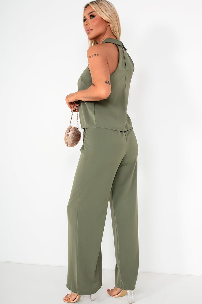 Tillie Khaki Halter Neck Co Ord