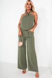 Tillie Khaki Halter Neck Co Ord