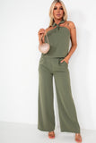 Tillie Khaki Halter Neck Co Ord