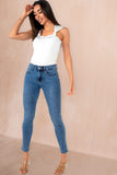 Tinisha Blue Denim Push Up Skinny Jeans