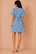 Toby Blue Print Wrap Dress