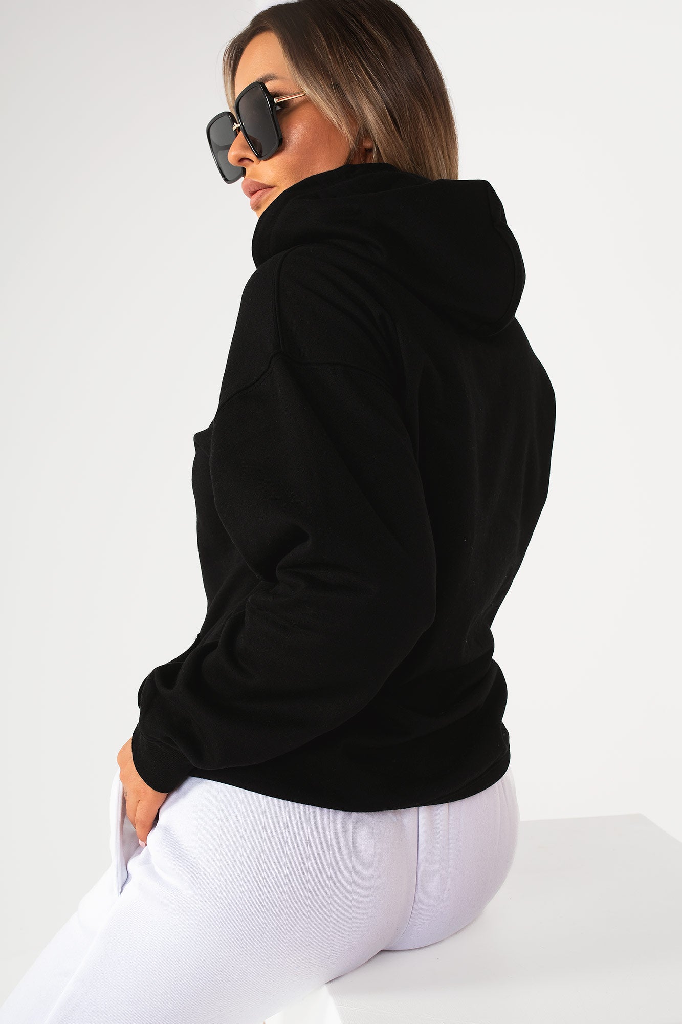 Toni Black Oversized Hoodie