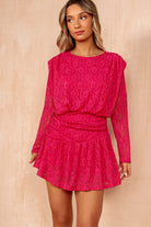Toni Fuchsia Lace Playsuit