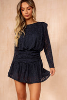 Toni Navy Lace Playsuit