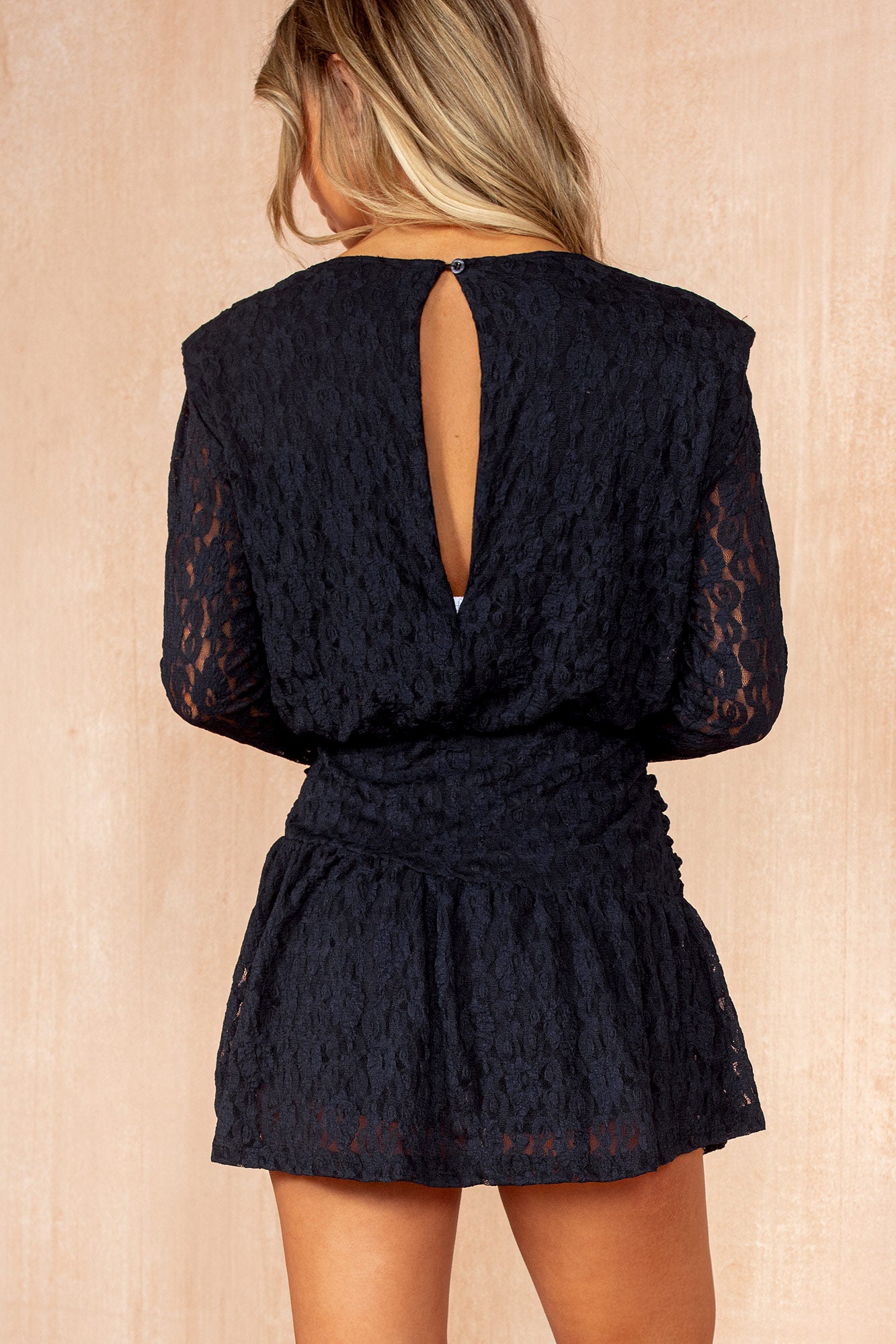 Toni Navy Lace Playsuit