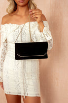 Trixie Black Suedette Detachable Chain Bag