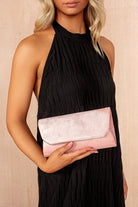Trixie Pink Suedette Detachable Chain Bag