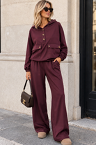 Tyler Burgundy Hooded Co Ord