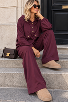 Tyler Burgundy Hooded Co Ord