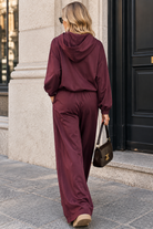 Tyler Burgundy Hooded Co Ord