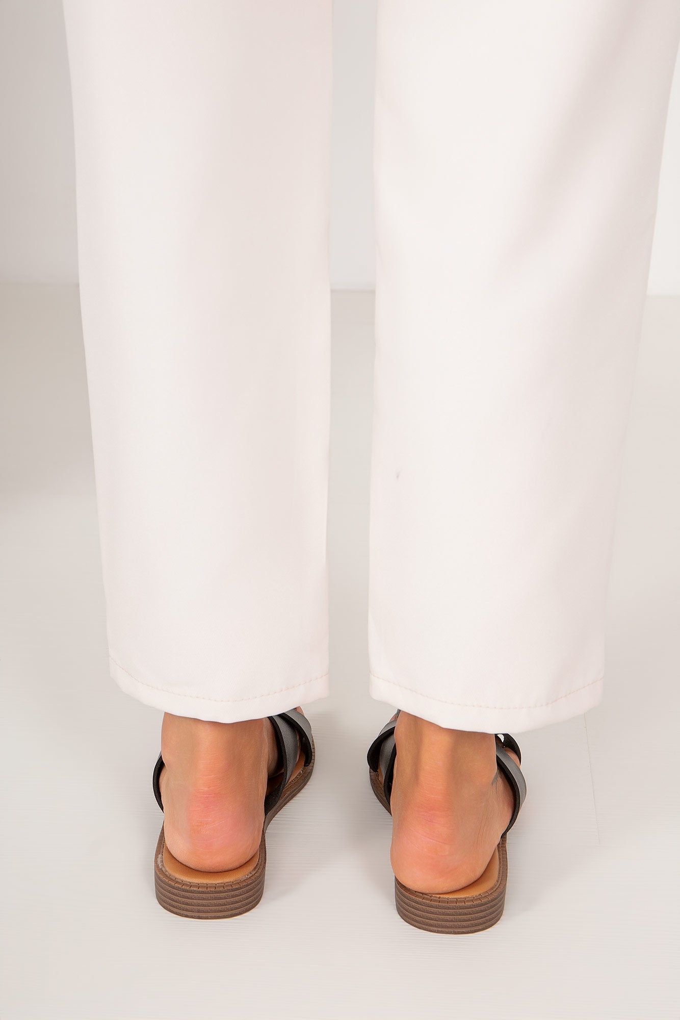 Udelia Black Faux Leather Sliders