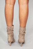 Ursla Taupe Suedette Slouchy Boots