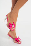 Valencia Pink Bow Detail Mules