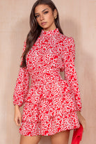 Valentine Red Heart Print Dress