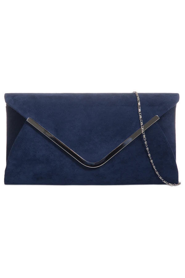Vania Navy Suedette Detachable Chain Bag