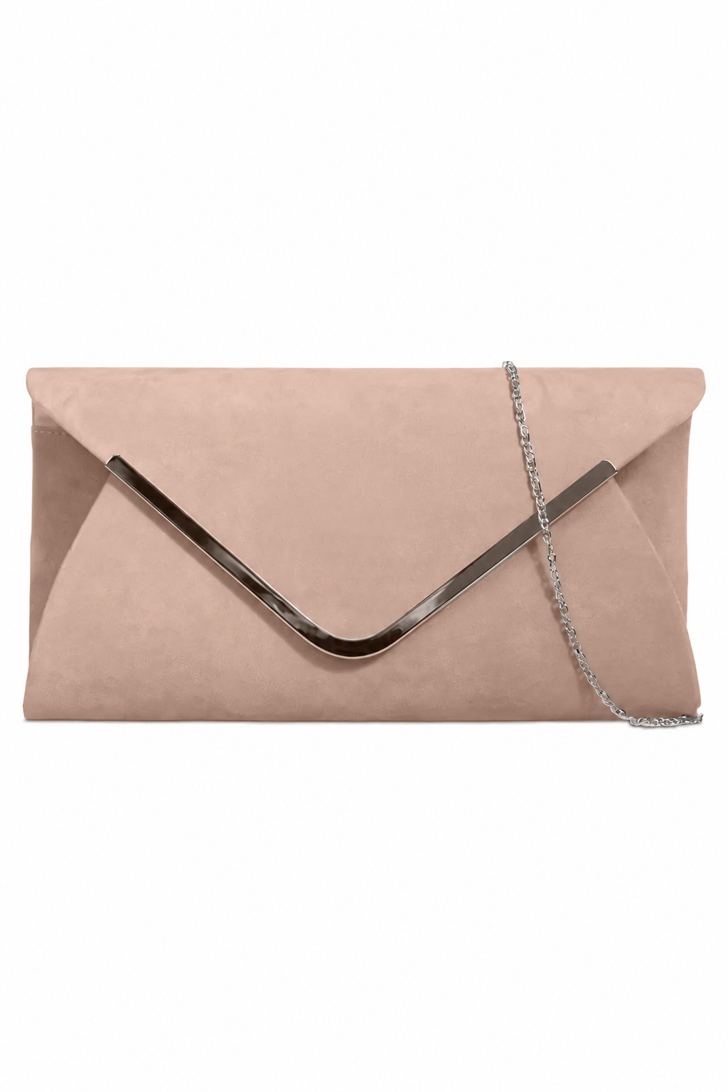 Vania Nude Suedette Detachable Chain Bag