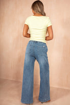 Velma Blue Drawstring Wide Leg Jeans
