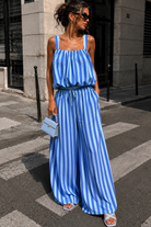 Venette Blue Striped Palazzo Co Ord