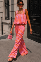Venette Orange Striped Palazzo Co Ord