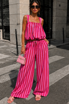 Venette Red Striped Palazzo Co Ord
