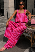 Venette Red Striped Palazzo Co Ord