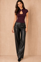 Verla Berry Keyhole Top
