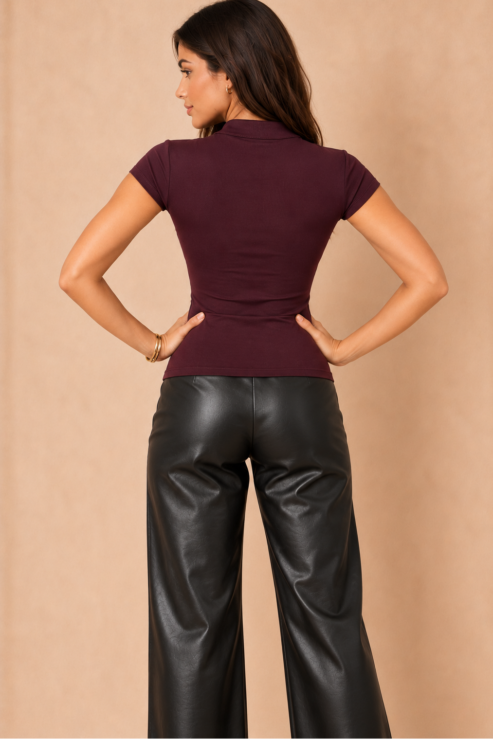 Verla Berry Keyhole Top