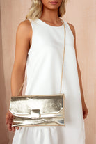 Vieda Gold PU Detachable Chain Bag