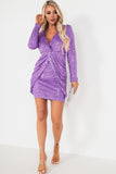 Violeta Purple Sequin Dress