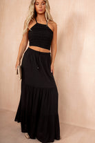Vivian Black Skirt Co Ord